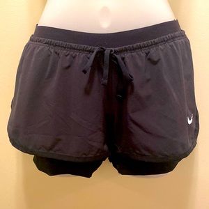 Nike Athletic shorts with biker short lining